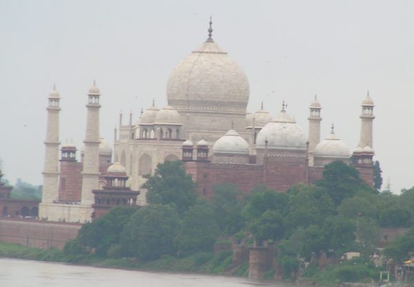 Taj Mahal as seen from Shah Jahan's bedroom on one of the hazy winter mornings