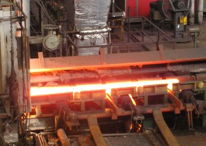 Steel bars in the making